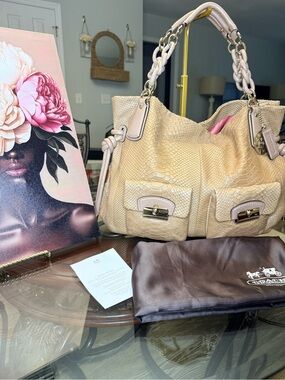 Coach Very Rare Kristen Pocket tote Python-Embossed L0820-14754